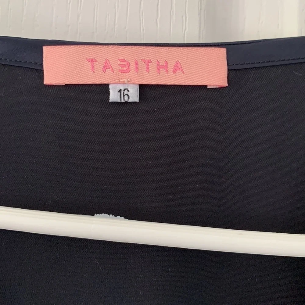 Tabitha‎ navy caftan size 16 silky cover Up oversized lagenlook bohemian